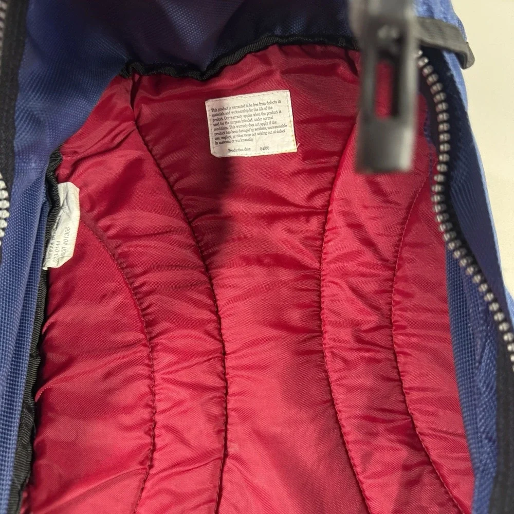 Eddie Bauer Vtg Y2K Blue Nylon Rucksack Camping Outdoor Hiking Backpack 17